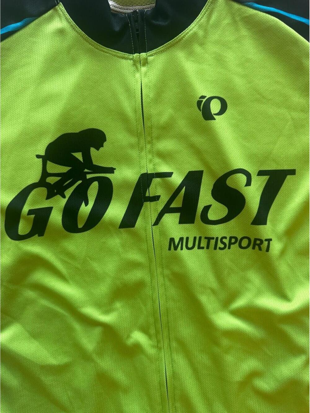 Pearl Izumi Custom Cycling Jersey Men’s XL Go Fast Multisport Full Zip Bike Shir